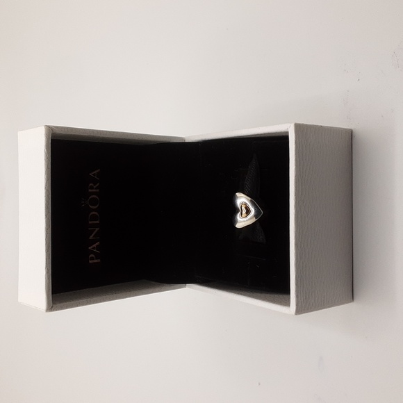 Authentic Pandora Happy Anniversary Heart Charm - Excellent Used Condition - Picture 1 of 10